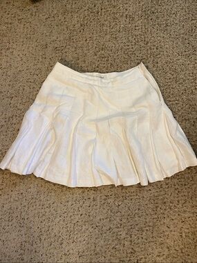 Wilfred White Pleated Skater Skirt